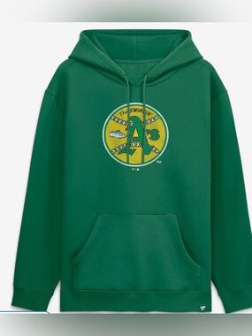 🆕 Men's Oakland Athletics Fanatics Kelly Green Collection Heritage Hoodie
